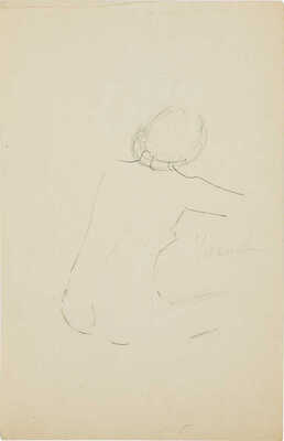 Неменова Герта Михайловна. Портрет Г.С. Улановой, на оборотной стороне портрет обнажённой Г.С. Улановой со спины